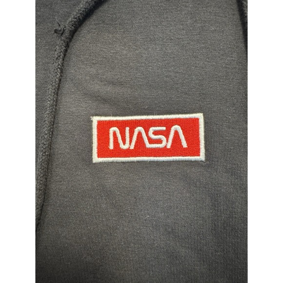 Eighty Eight Brand Hoodie Large‎ Astronaut Outer Space Black NASA Patch Work - Picture 8 of 14